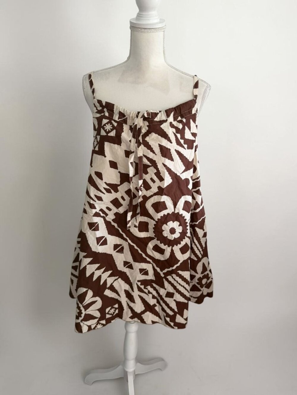 BDG Brown Geo Tiki Dress Size Medium NEW NWT